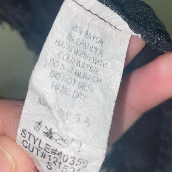 American Age Open Front Boho Fringe Acid Wash Black Tie Dye Cardigan Sz Small - Picture 16 of 16